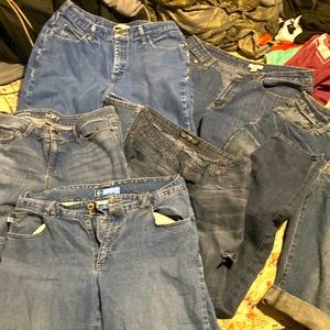 6 pair of ladies jeans size 12